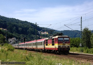 CD's 371.001 passed Königstein Güterbahnhof with EC173 