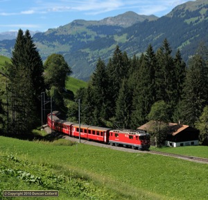 624 again, this time approaching Cavadürli with train RE1045 on the afternoon of 26 August 2010.