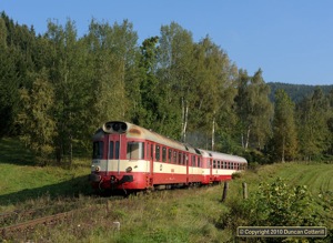 851 028 fought its way through the weeds below Horni Lipova with Sp1700 on 12 September 2010.