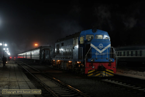 The afternoon and evening passenger services were all diesel hauled on 3 December 2010. DF5B 0037 was at Diaobingshan, waiting to work train 207 to Wangqian.