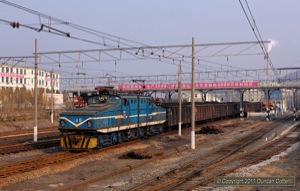 ZG150-1500 No. 148 on a coal train at Guchengzi