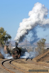 Steam on the passenger. SY 1378 departed Xinqiu with the 13:09 passenger to Wangying. This train is normally diesel worked.