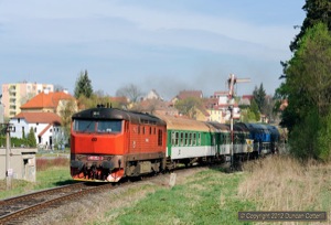 749.252 left Kajov with Os8109/8, the 08:07 Ceske Budejovice - Nove Udoli, on 30 April.