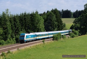 223.061 descended the bank from Günzach at Ellenberg with ALX84144, the 09:19 München - Lindau, on 23 June. This was one of a dozen new locations that I found on this trip, not bad for a line I thought I knew backwards. 