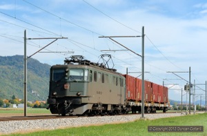 Ae6/6 11440 was in charge of train 64776, the 12:49 Olten - Solothurn bins, seen here near Oberbuchsiten on 2 October 2012.
