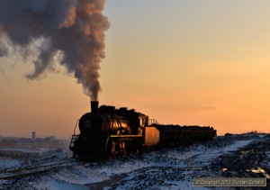 SY.1396 propelled another load of spoil onto the tips as the sun set on 12 November.