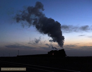 A rare opportunity to photograph a chimney first loco hauling a spoil train. JS.8089 pulled away from the tipping area long after the sun had set on 18 November.